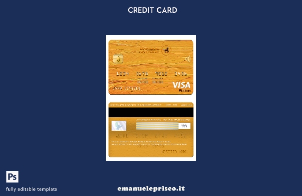 modello di carta elettronica visto Senegal Banque Atlantique Bank in stile verif